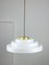 Mid-Century Cascade Brass and Acrylic Glass Pendant Lamp 1