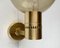 Mid-Century Swedish Brass Wall Lamps by Hans-Agne Jakobsson for Hans-Agne Jakobsson Ab, Markaryd, 1960s, Set of 2 12