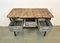 Industrial Worktable with Three Iron Drawers, 1960s 13