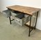 Industrial Worktable with Three Iron Drawers, 1960s 14
