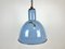 Blaue Vintage Deckenlampe aus Gusseisen, 1950er 2