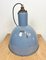 Vintage Blue Cast Iron Ceiling Lamp, 1950s, Image 10