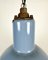 Lámpara de techo vintage de hierro fundido azul, años 50, Imagen 3