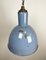 Blaue Vintage Deckenlampe aus Gusseisen, 1950er 7