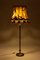 Vintage French Floor Lamp with Leather Lampshade, Image 2