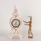 French Baroque Style Countertop Clock in Porcelain, 1800s, Image 2
