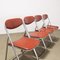 Leatherette Folding Chairs, Italy, 1970s, Set of 4 3