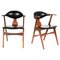 Cow Horn Dining Chairs attributed to Louis Van Teeffelen for AWA Holland, 1950s, Set of 3, Image 1