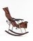 Leather Rocking Folding Chair by Takeshi Nii, 1950s 5