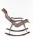 Leather Rocking Folding Chair by Takeshi Nii, 1950s 3