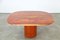 Italian Red Travertine & Leather Table from B & B Italia, 1960s 4