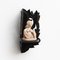Traditionelle Jungfrau Figur aus Gips in einem Holzaltar, 1950er 6