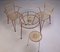 Metal Table, Dining Chairs, and Stool, 1970s, Set of 4, Image 4