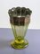 Grüne Uraniun Vase mit Oroplastik von Moser, 1970er 1