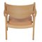 CH-28 Lounge Chair in Oak and Cognac Anilin Leather by Hans Wegner for Carl Hansen & Søn, Image 3
