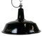 Lámpara colgante industrial esmaltada en negro de Reluma, años 50, Imagen 1