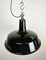 Lámpara colgante industrial esmaltada en negro de Reluma, años 50, Imagen 9