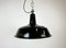Lámpara colgante industrial esmaltada en negro de Reluma, años 50, Imagen 2