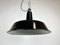 Lámpara colgante industrial esmaltada en negro de Reluma, años 50, Imagen 10