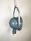 Industrial Grey Enamel Factory Spotlight Hanging Light with Glass Cover, 1950s 6