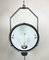 Industrial Grey Enamel Factory Spotlight Hanging Light with Glass Cover, 1950s 11