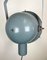 Industrial Grey Enamel Factory Spotlight Hanging Light with Glass Cover, 1950s 7
