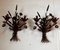 Floral Wall Sconces, 1940s, Set of 2 4
