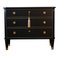 Vintage Gustavian Black Chest of Drawers, 1950s 1