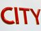 Vintage Enamel City Sign, 1950s, Set of 5 1