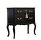 Cassettiera in stile rococò con 2 cassetti e moderna finitura nera piatta, anni '50, Immagine 2