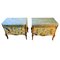 Gustavian Haupt Chests with Three Drawers in a Gold Christian Lacroix Design, 1950s, Set of 2 3