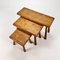 Modernist Oak Nesting Tables, 1960s, Set of 3 2