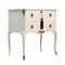 Gustavian Style Commode in White with Brass Details, 1950s, Image 2