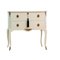 Gustavian Style Commode in White with Brass Details, 1950s, Image 1