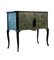 Gustavian Style Commode with Art Deco Green & Gold Design, 1950s 2