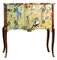 Gustavian Style Commode with Gold Christian Lacroix Design, 1950s 1