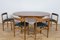 Round Extendable Dining Table and Chairs from McIntosh, 1960s, Set of 5 7