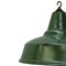 Vintage British Industrial Green Enamel Pendant Light 2