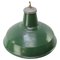 Vintage American Industrial Green Enamel Pendant Light, Image 2