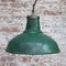 Vintage American Industrial Green Enamel Pendant Light, Image 4
