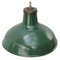 Vintage American Industrial Green Enamel Pendant Light, Image 2