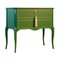 Gustavian Style Commode in Green with Detailing, 1950s 2