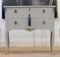 Gustavian Grey Commode with Marble Slab, 1950s 4