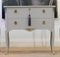 Gustavian Grey Commode with Marble Slab, 1950s, Image 4