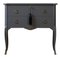 Commode Style Gustavien Gris Foncé avec Détails en Laiton, 1950s 1