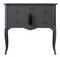 Gustavian Style Commode in Dark Grey with Brass Details, 1950s 1