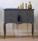 Gustavian Style Commode in Dark Grey with Brass Details, 1950s 5