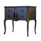 Gustavian Style Commode in Dark Grey with Brass Details, 1950s, Image 4