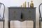 Commode Style Gustavien Gris Foncé avec Détails en Laiton, 1950s 6