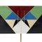 Mid-Century Italian Modern Style Wood, Brass & Colored Glass Sideboard, 1950s, Image 7